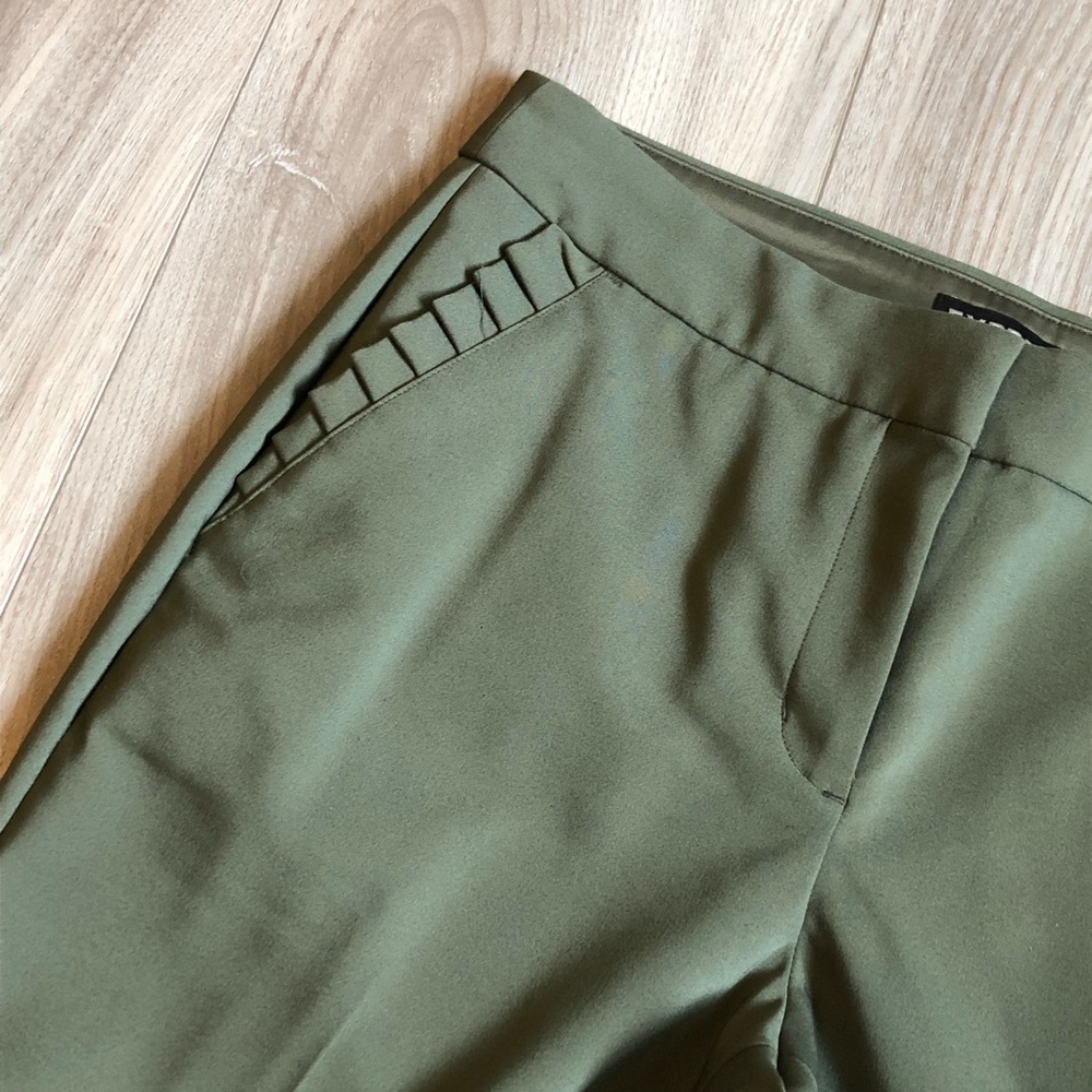 Mid Rise Ankle Columnist Pant | Express | Olive